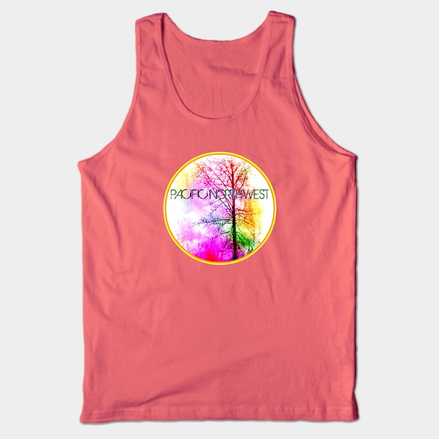 PNW Rainbow Tree Tank Top by TheDaintyTaurus